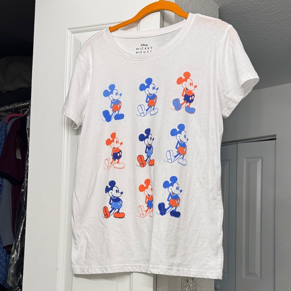 Disney red white and blue Mickey Mouse t shirt